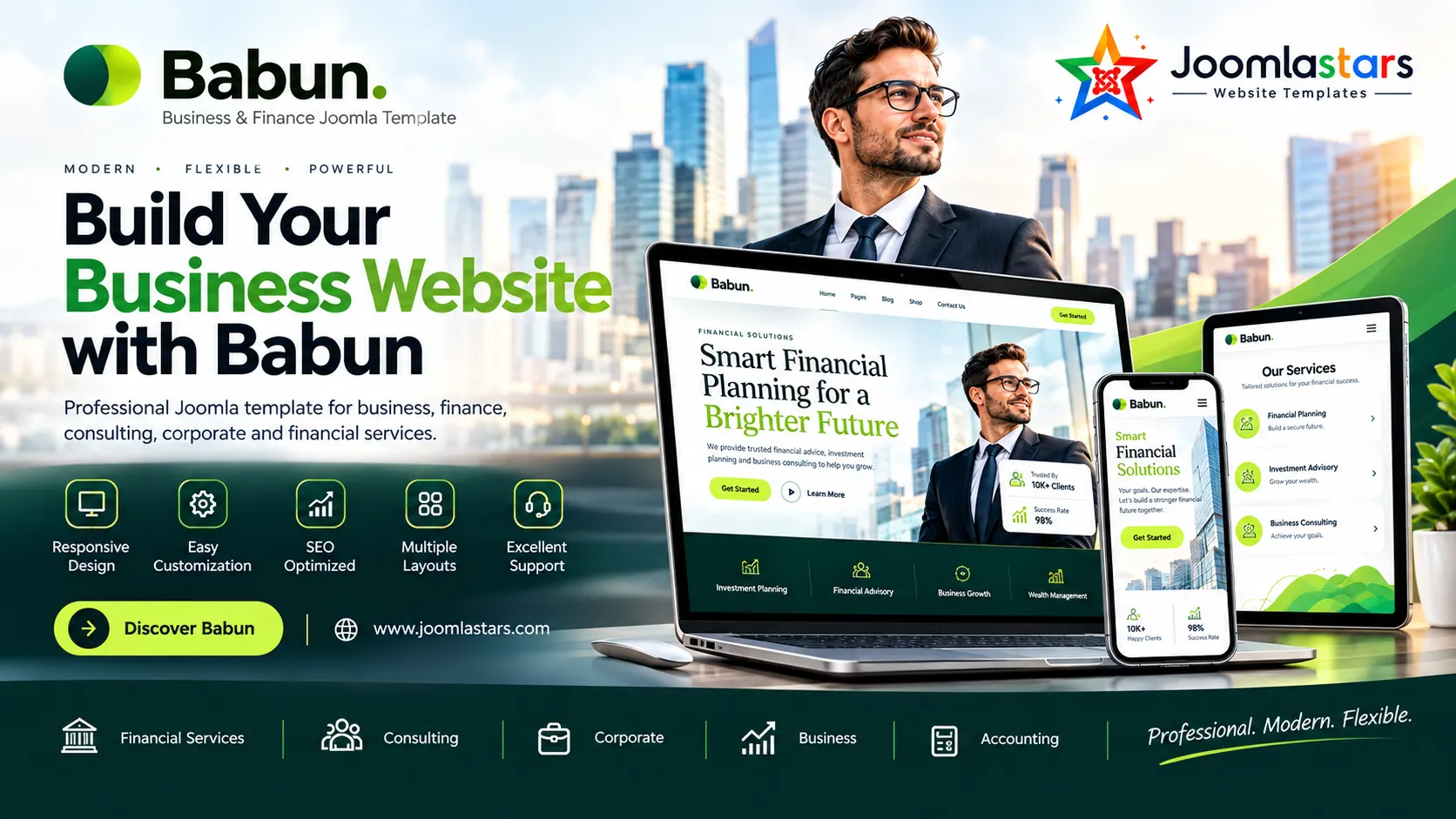 Babun – Business &amp; Finance Responsive Joomla Template